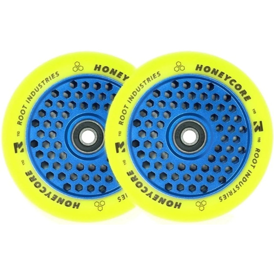 Ruedas Root Limited Honeycore 110mm 2pcs Azul/Amarillo