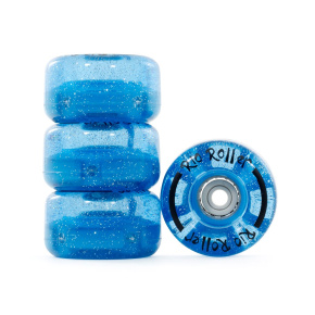 Ruedas luminosas Rio Roller - Purpurina azul - 58mm x 33mm