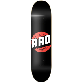 Tabla de skate RAD Solid Logo (7.75"|Negro/Rojo)
