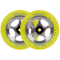 Ruedas Proto Sliders Starbright para patinete, paquete de 2 (amarillo sobre crudo)