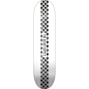 Heart Supply Check Stripe Skate Board (8"|Blanco)