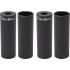 Fiction Steel Freestyle BMX Pegs (Negro|Paquete de 4)