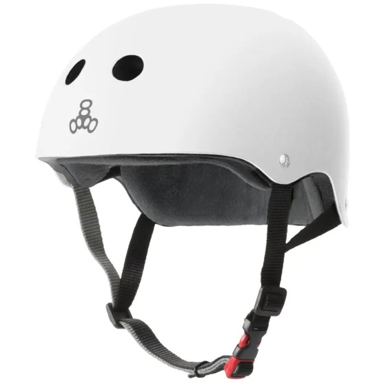 Casco Sweatsaver Certificado Triple Eight (L-XL|Goma blanca)