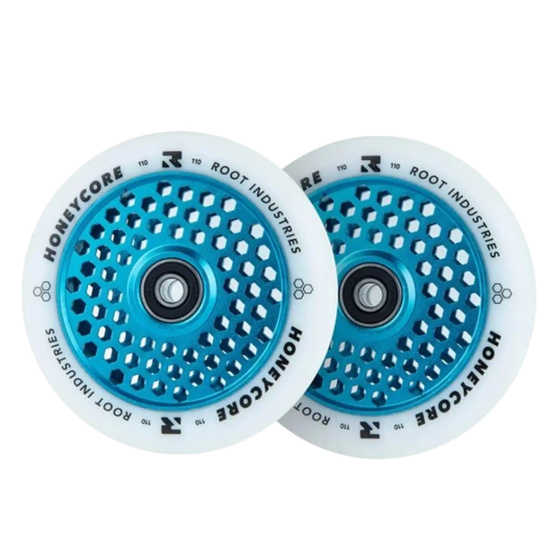 Root Honeycore White 110 mm Paquete de 2 ruedas Pro Scooter (110 mm | Azul)