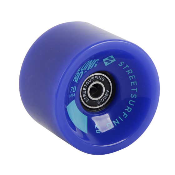Rueda de longboard 1pc - azul, ABEC 9, 70 mm