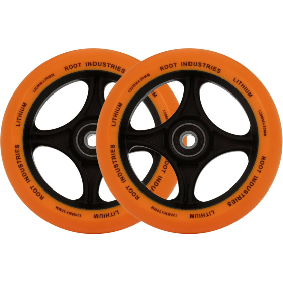 Ruedas Root Litio 120x30mm Naranja 2 uds