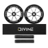 Juego de 2 ruedas Divine 120 mm Spoked plateadas + lija Divine + puños Divine