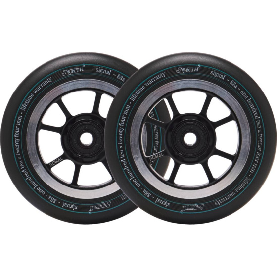 Ruedas North Signal 110x30mm negras 2pcs