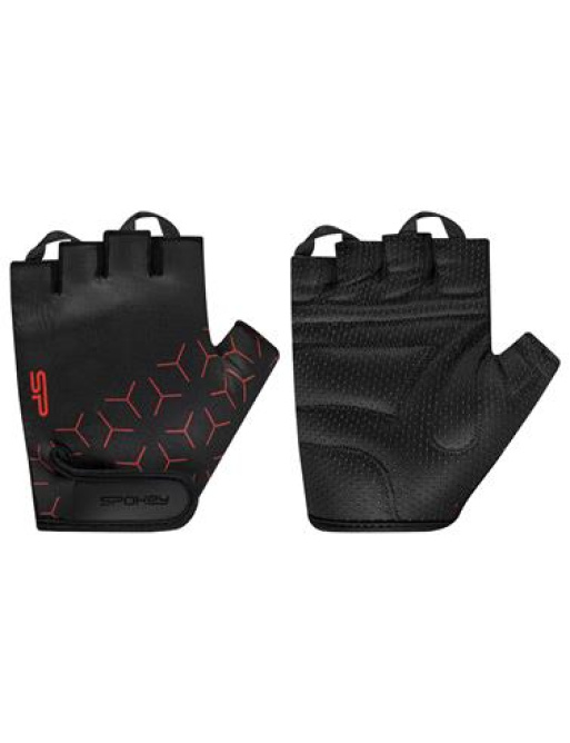 Spokey RIDE Pánské cyklistické rukavice, černo-červené, vel. M - XL