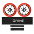 Juego de 2 ruedas Divine 110 mm Spoked rojas + lija Divine + puños Divine