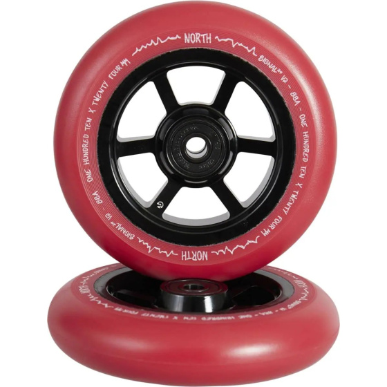 Ruedas North Signal V2 110mm 24mm Negro/Rojo Pu