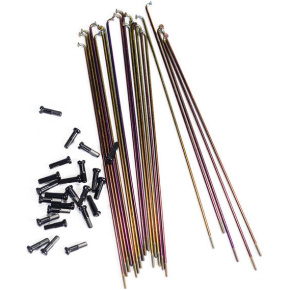 Cables de calibre liso Colony 20 piezas (184 mm|Anodizado arcoíris)