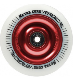 Rueda Metal Core Radical 100mm blanco / rojo