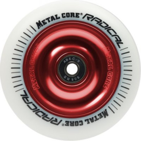 Rueda Metal Core Radical 100mm blanco / rojo