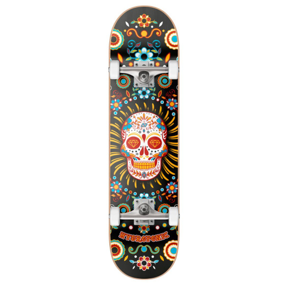 Patineta mexicana hidropónica 8.125 "Calavera Negra