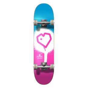 Blueprint Spray Heart V2 Skateboard Completo (7.25"|Rosa/Blanco/Azul)