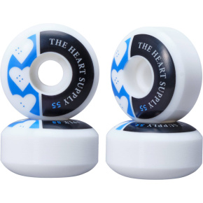 Ruedas de skate Heart Supply Squad, paquete de 4 (55 mm|Azul)