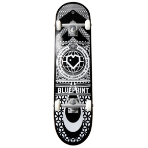 Blueprint Home Heart Skateboard Set (8"|Negro/Blanco) Blueprint Home Heart Skateboard Set (8"|Negro/Blanco)