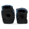 REKD Youth Heavy Duty Double Pad Set - Negro/Azul - Pequeño