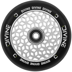 Rueda Divine negro-plata Honeycore light 110mm / ABEC11,núcleo de aleación