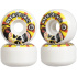 Calavera mexicana hidropónica 2.0 Juego de 4 ruedas de skateboard (54 mm|Blanco/Naranja)