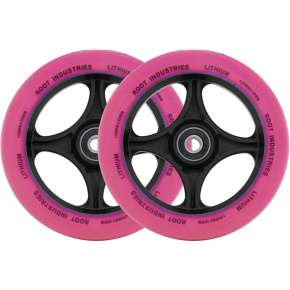 Paquete de 2 ruedas de scooter de litio Root (120 mm | rosa) Paquete de 2 ruedas de scooter de litio Root (120 mm | rosa)