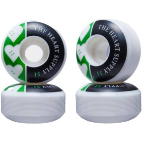 Ruedas de skate Heart Supply Squad, paquete de 4 (51 mm|verde)