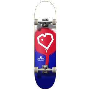 Blueprint Spray Heart V2 Skateboard Completo (7.75"|Rojo/Azul)
