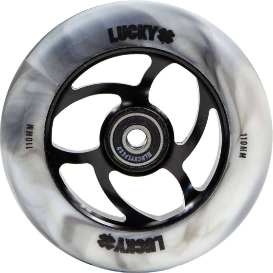 Rueda Lucky Torsion 110mm Remolino Negro / Blanco