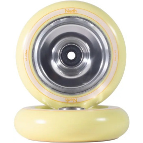 Rueda de Scooter North Fullcore (30mm|Plata/Crema) Rueda de Scooter North Fullcore (30mm|Plata/Crema)