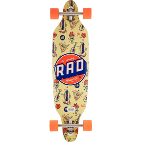 RAD Longboard completo (35 "| Papel tapiz naranja)