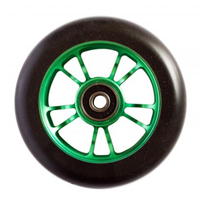Blunt 10 Spokes rueda verde negra de 100 mm