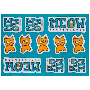 Juego de pegatinas Meow Logo