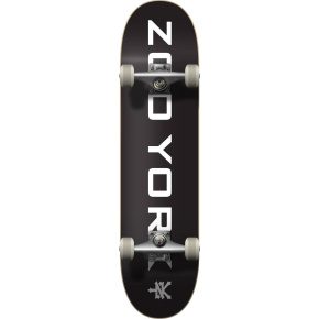 Zoo York Logo Block Complete Skateboard (8 "| Negro / Blanco)