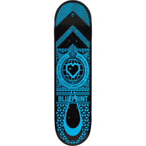 Tabla de skate Blueprint Home Heart (8.25"|Negro/Azul)