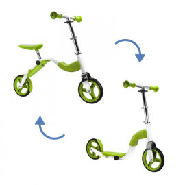 Scooter Scoobik y reflector en un solo color verde