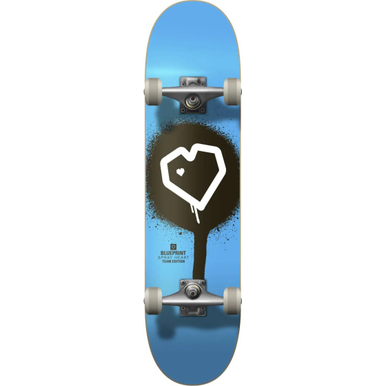 Blueprint Spray Heart V2 Juego de monopatín (8"|Azul/Negro/Blanco)
