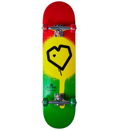 Blueprint Spray Heart V2 Skateboard Completo (8"|Rasta 2)