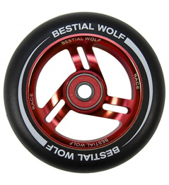 Rueda Bestial Wolf Race 100 mm negro rojo