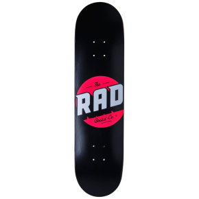 Tabla de skate con logotipo sólido RAD (8.25"|Negro/Rojo)