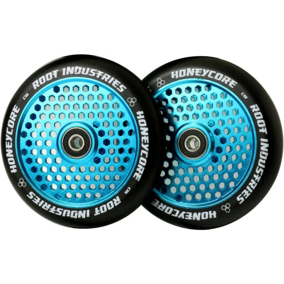 Ruedas Root Industries Honeycore negro 120mm 2pcs Sky Blue