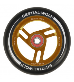 Bestial Wolf Race 100 mm redondo negro naranja