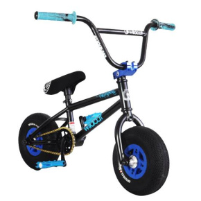 Mini bicicleta BMX Wildcat Venom 2A (negro/azul|sin frenos)
