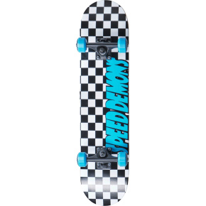 Speed Demons Checkers Skateboard Set (8"|Negro/Azul)