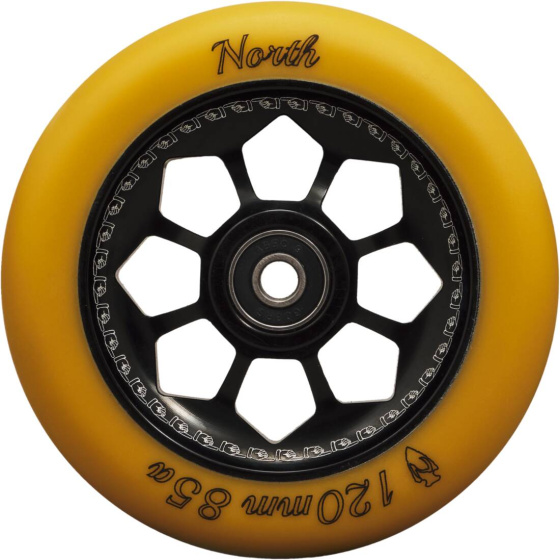 Rueda North Pentagon 120 mm goma / negro