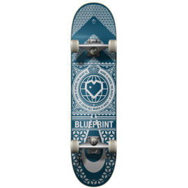 Blueprint Home Heart Skateboard completo (8"|Azul marino/Blanco)