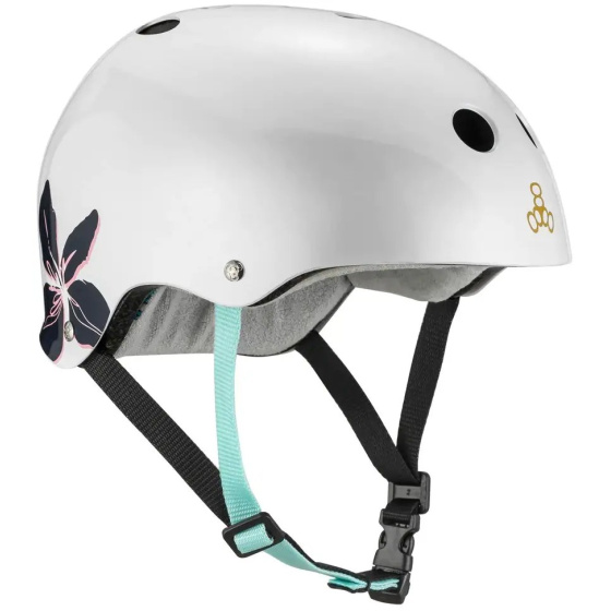 Casco Triple Ocho Certificado Sweatsaver XS-S Floral