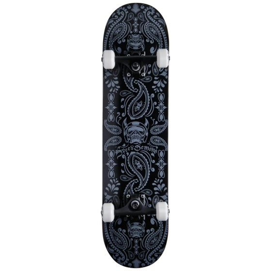 Patineta Speed Demons Bandana 7.75 "Negro / Gris