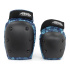 REKD Youth Heavy Duty Double Pad Set - Negro/Azul - Pequeño