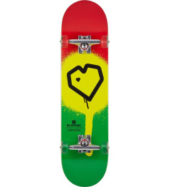 Blueprint Spray Heart V2 Skateboard Completo (8"|Rasta)